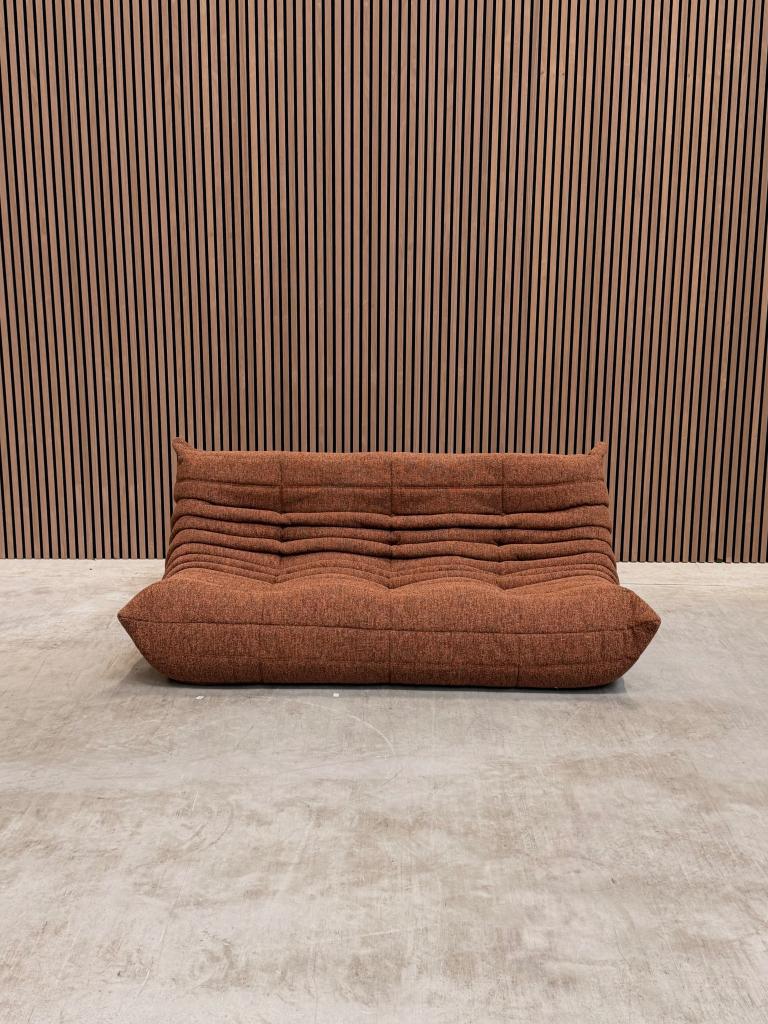 Origineel Ligne Roset - driezits met poef - woolblend rood, Ophalen of Verzenden
