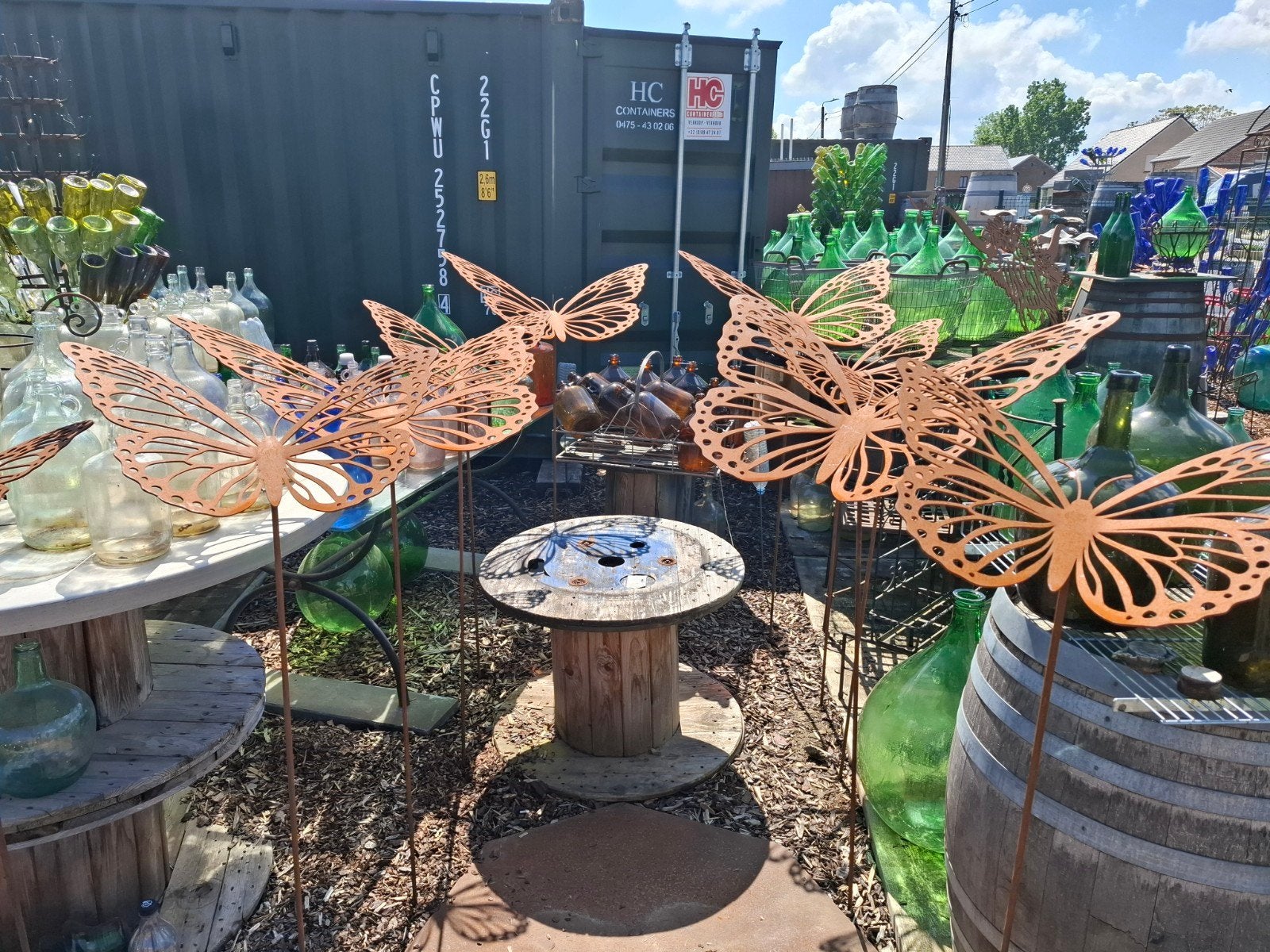 Papillons en acier corten de 3 mm d'épaisseur ! Comme belle, Jardin & Terrasse, Piques de jardin, Enlèvement