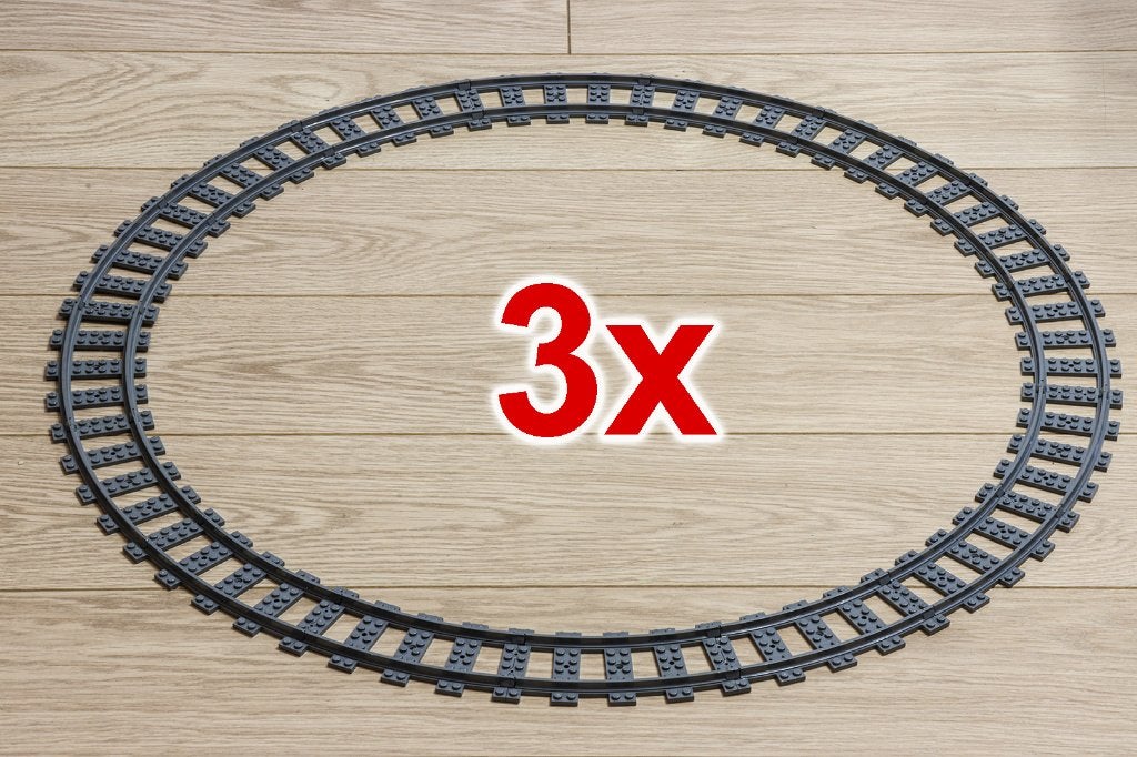 Lego sporen bochten 48 stuks, goed voor 3 volledige cirkels, Ophalen of Verzenden, Zo goed als nieuw, Lego