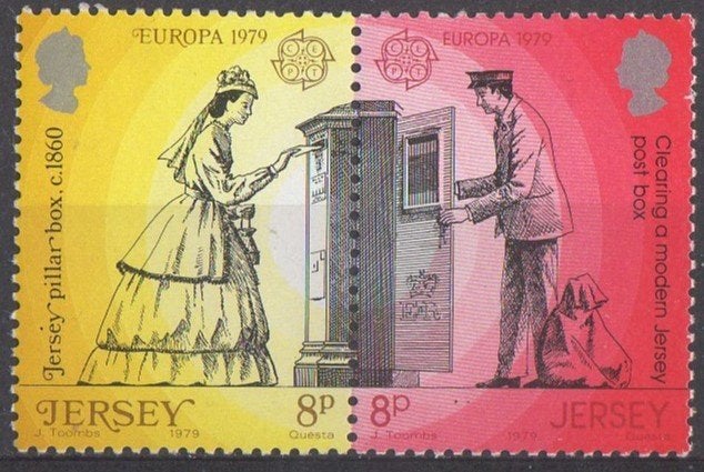 Jersey - Jersey pillar box (ca 1860), Timbres & Monnaies, Timbres | Europe | Royaume-Uni, Enlèvement ou Envoi, Non oblitéré