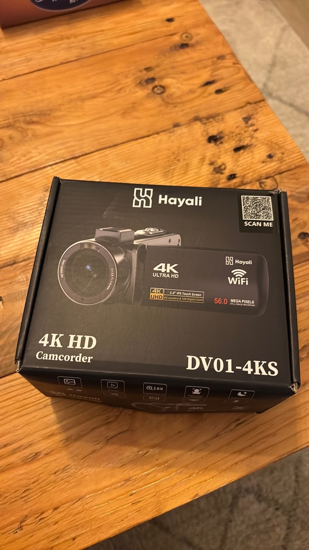 Hayali 4K HD Camcorder DV01-4KS, TV, Hi-fi & Vidéo, Enlèvement, Comme neuf, Caméra, Microphone externe