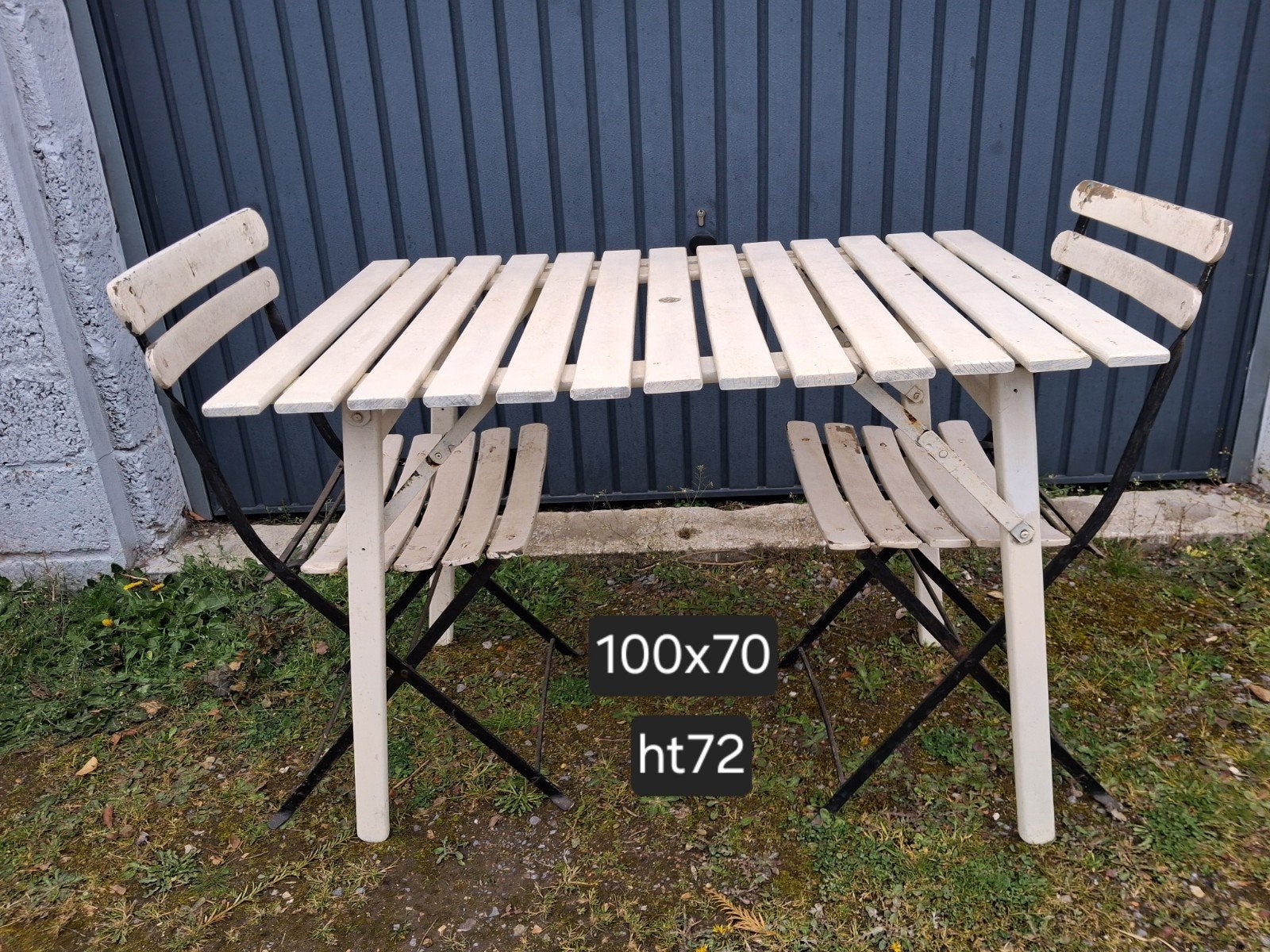Table et chaises de jardin
En bois et fer
Livraison possible, Antiquités & Art, Enlèvement
