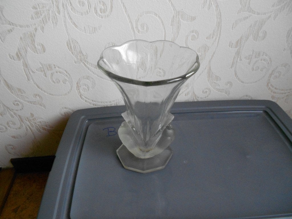 Vaas met duiven, Ophalen, Zo goed als nieuw, Wit, Glas
