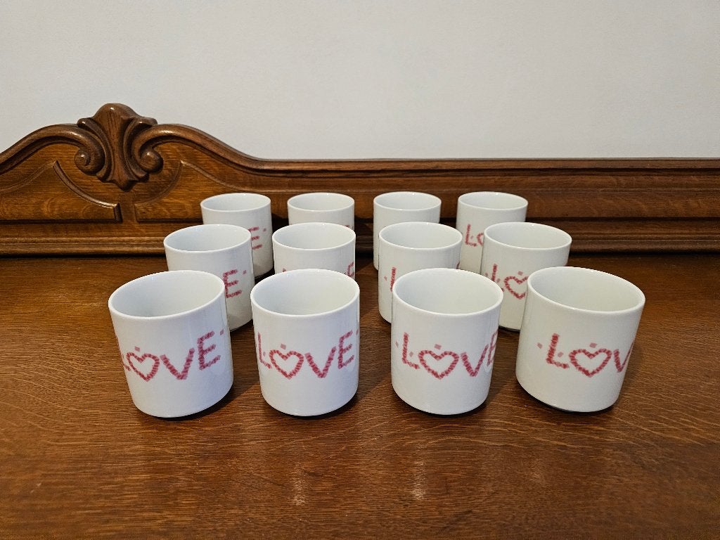 Lot 12 tasses à café, Neuf, Céramique, Enlèvement, Autres styles