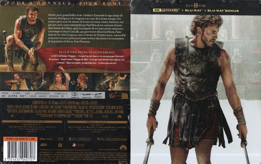 gladiator II "steelbook" (4k ultra-hd + blu-ray) nieuw, Nederlands, Engels, 4K Ultra HD Blu-ray, Ophalen of Verzenden
