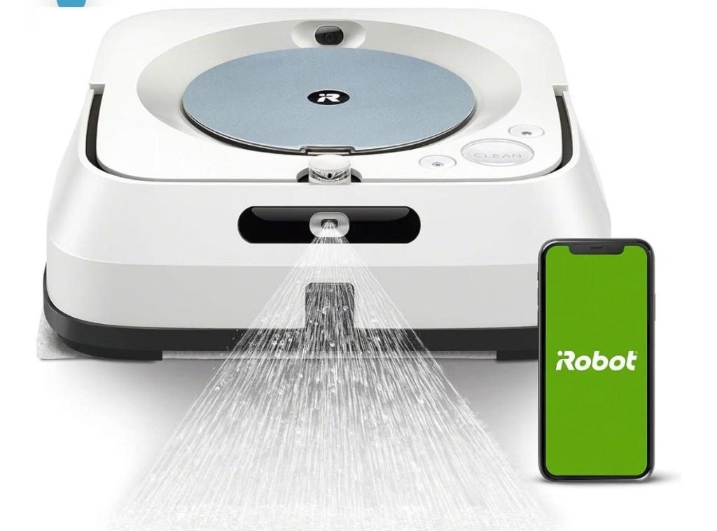 Robot laveur de sol Braava jet M6134, IRobot, Comme neuf, Convient aux sols durs, Moins de 1 200 watts