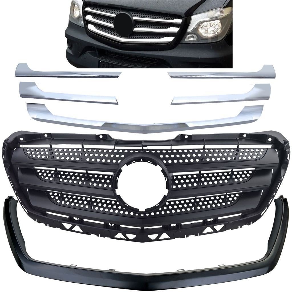 Grill met Frame & Chroom Set Mercedes Sprinter W906 Facelift, Verzenden