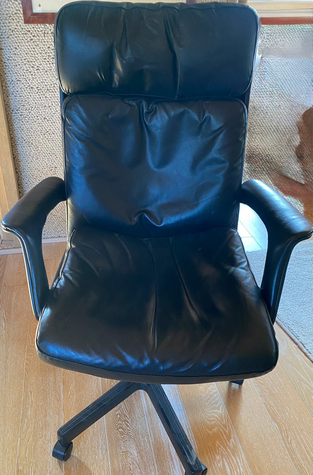 Fauteuil de direction vintage ZEFLA 1990 fabriqué en Italie, Maison & Meubles, Enlèvement, Utilisé, Noir, Chaise de bureau