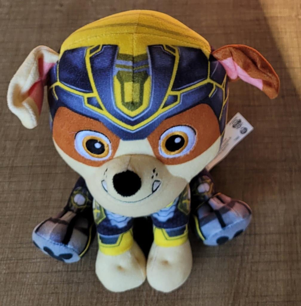 Paw Patrol knuffel: Rubble (18 cm), Overige merken, Overige typen, Ophalen of Verzenden, Zo goed als nieuw
