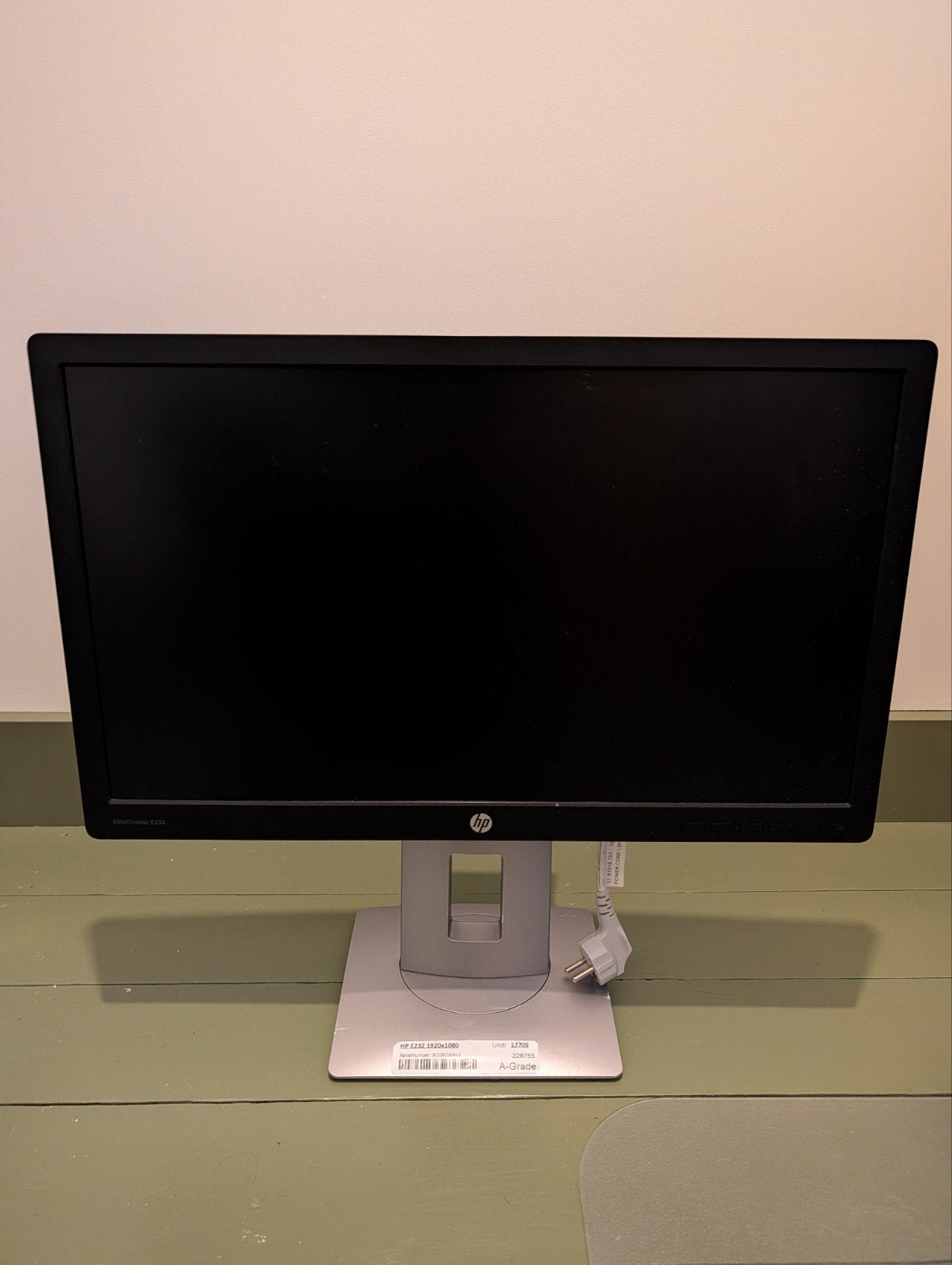 HP EliteDisplay E232 – 23 inch Full HD computerscherm, Computers en Software, Ophalen, HD, DisplayPort, In hoogte verstelbaar