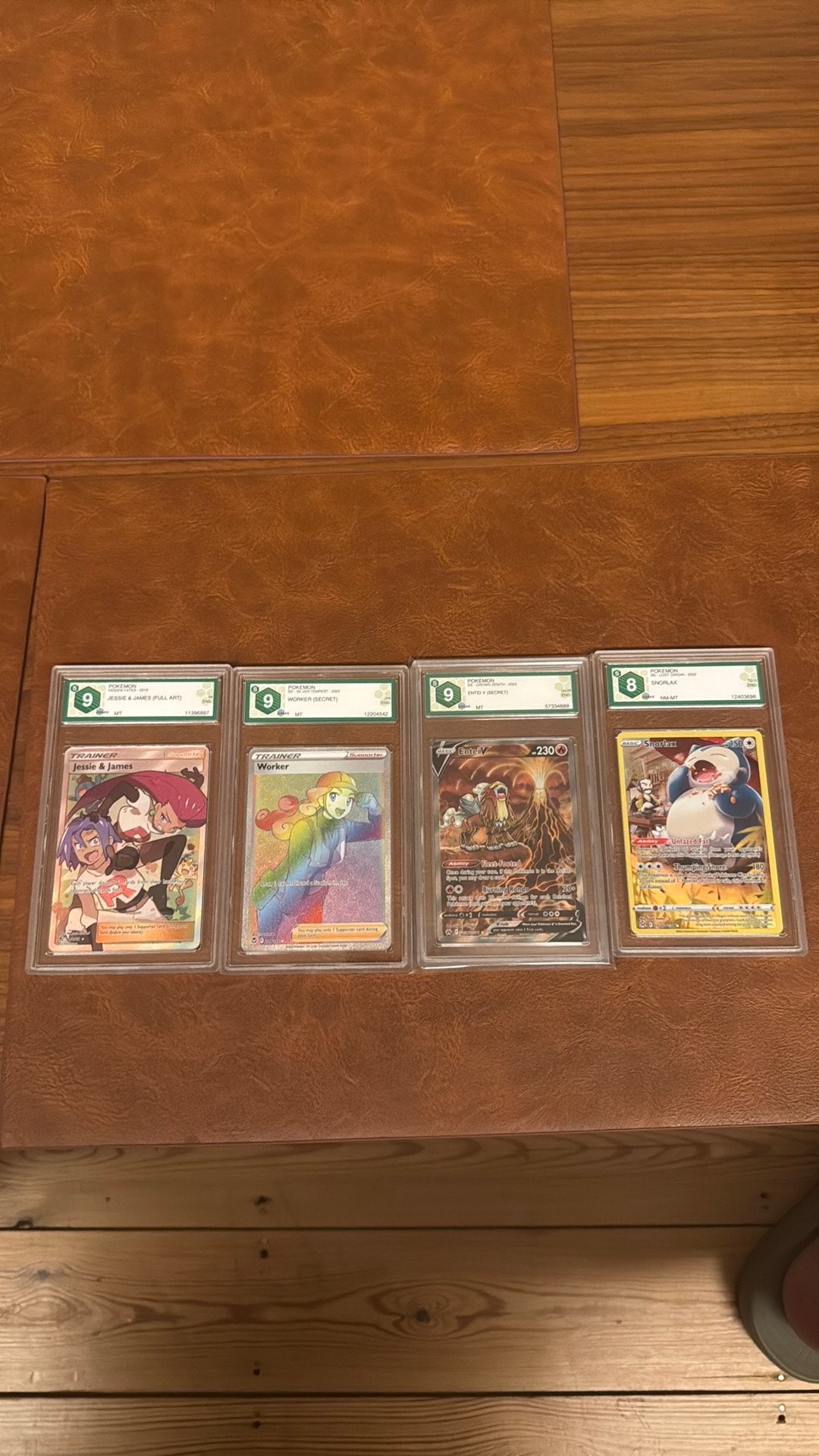 Pokémon Graded Cards Lot – 4 Kaarten (Grade 8/9), Ophalen, Zo goed als nieuw