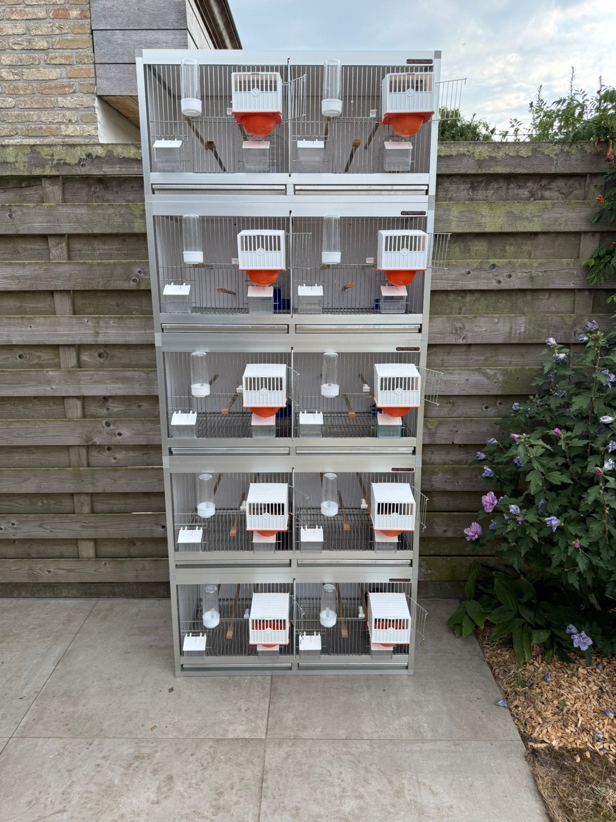 5 dubbele kweekkooien aluminium ; exoten zebravinken, Dieren en Toebehoren, Ophalen, Zo goed als nieuw, Aluminium