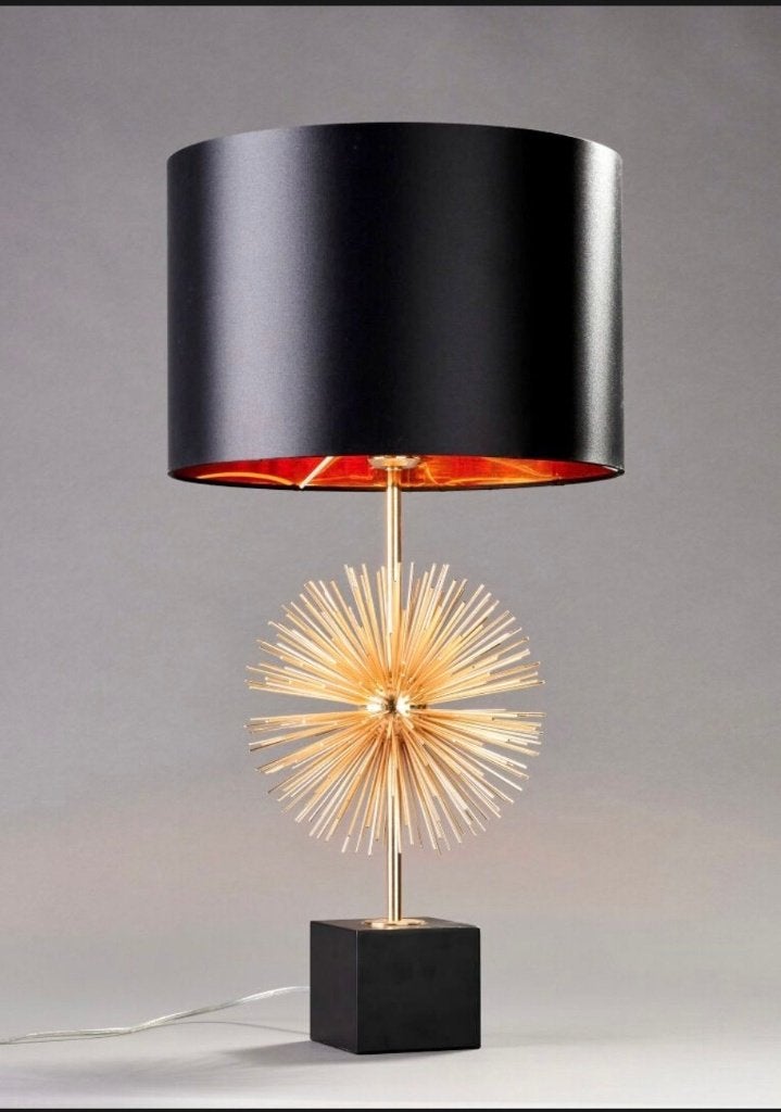 Lampe Prisme Edition/ Homys Paris, Maison & Meubles, Lampe d'ambiance, Doré, Avec abat-jour, 72 cm
