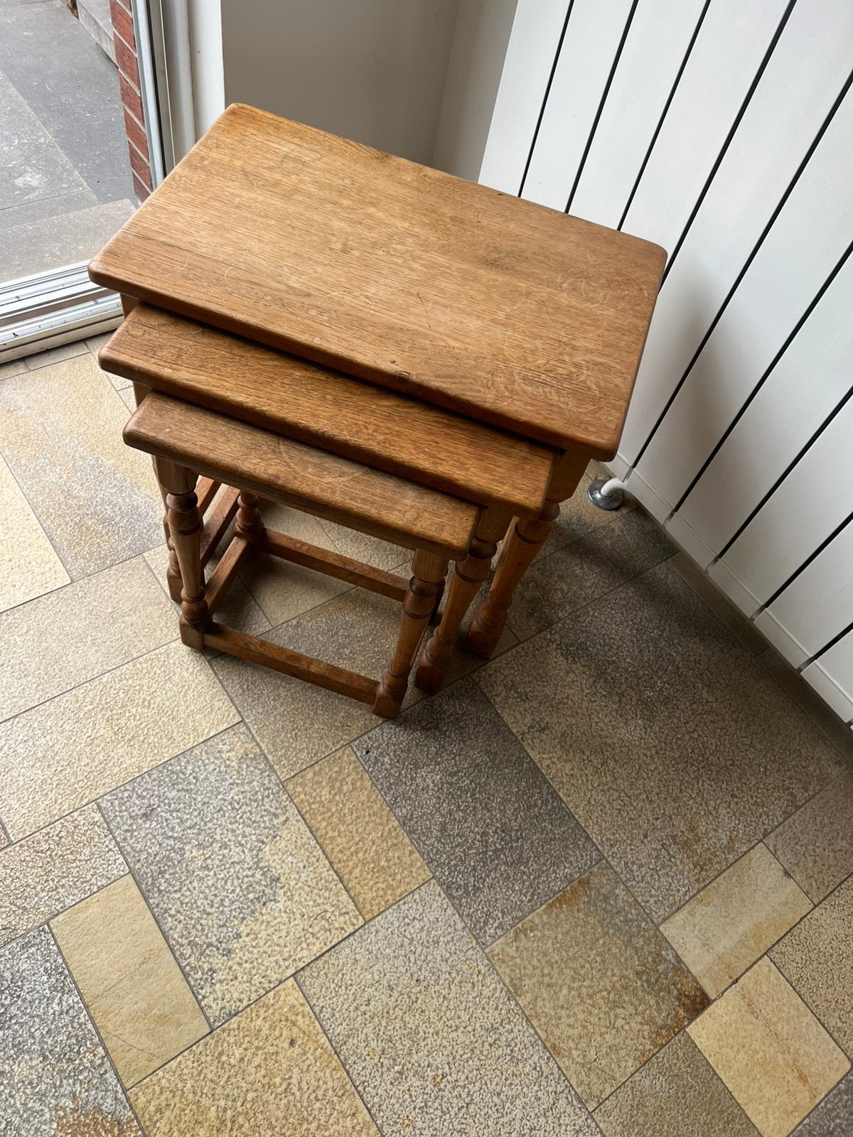 TABLES « GIGOGNE » CHÊNE MASSIF, Enlèvement, Utilisé, Rectangulaire, Bois