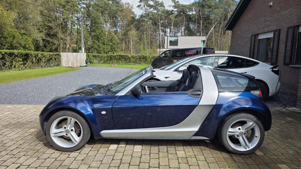 Spotgoedkope cabrio Smart roadster coupe, Auto's, Smart, Automaat, Zwart, Blauw, Roadster