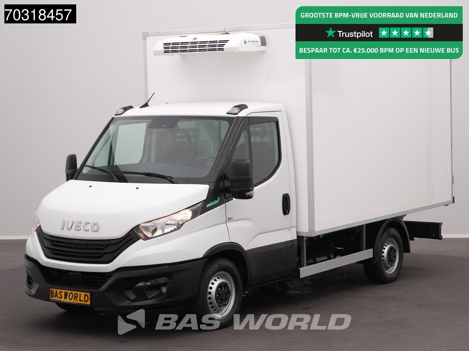 Iveco Daily 35S14 3.0L CNG Zijdeur Koelwagen Thermo King V-3, Auto's, Bestelwagens en Lichte vracht, Gebruikt, Euro 6, 4 cilinders