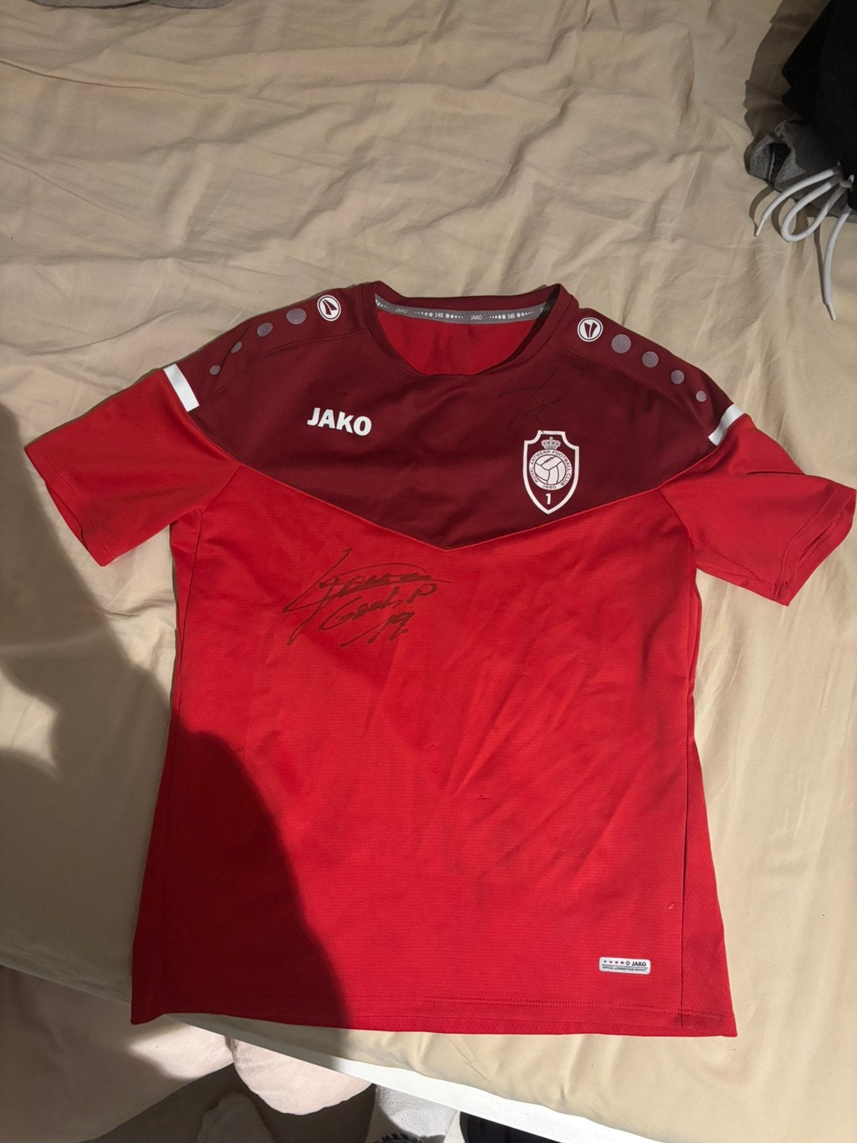 RAFC antwerp tshirt gesigneerd, Ophalen of Verzenden, Zo goed als nieuw