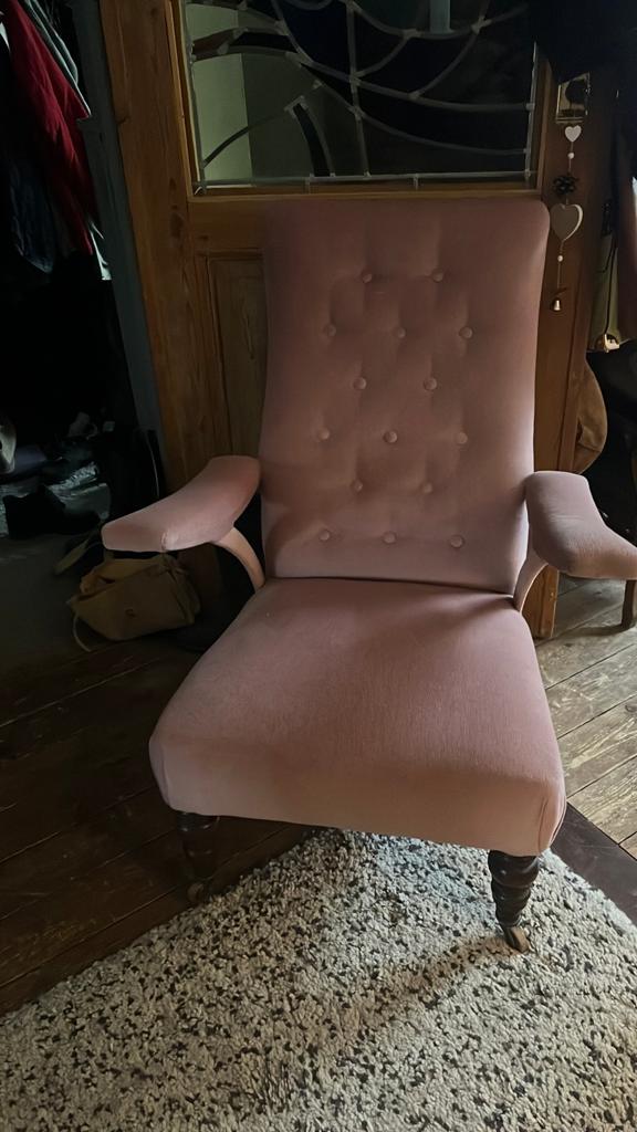 Fauteuil  rose, Enlèvement, Utilisé, Bois