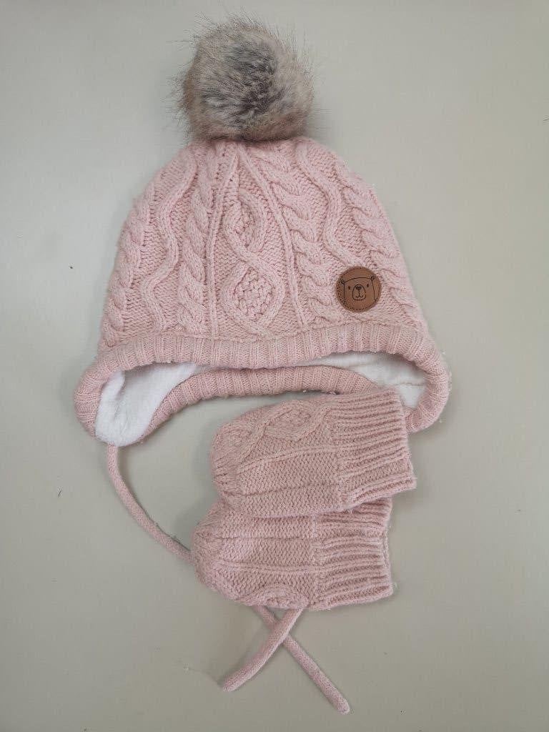 Set wintermuts en handschoenen maat 50-56 (0-2 maand), Kinderen en Baby's, Kinderkleding | Mutsen, Sjaals en Handschoenen, Ophalen