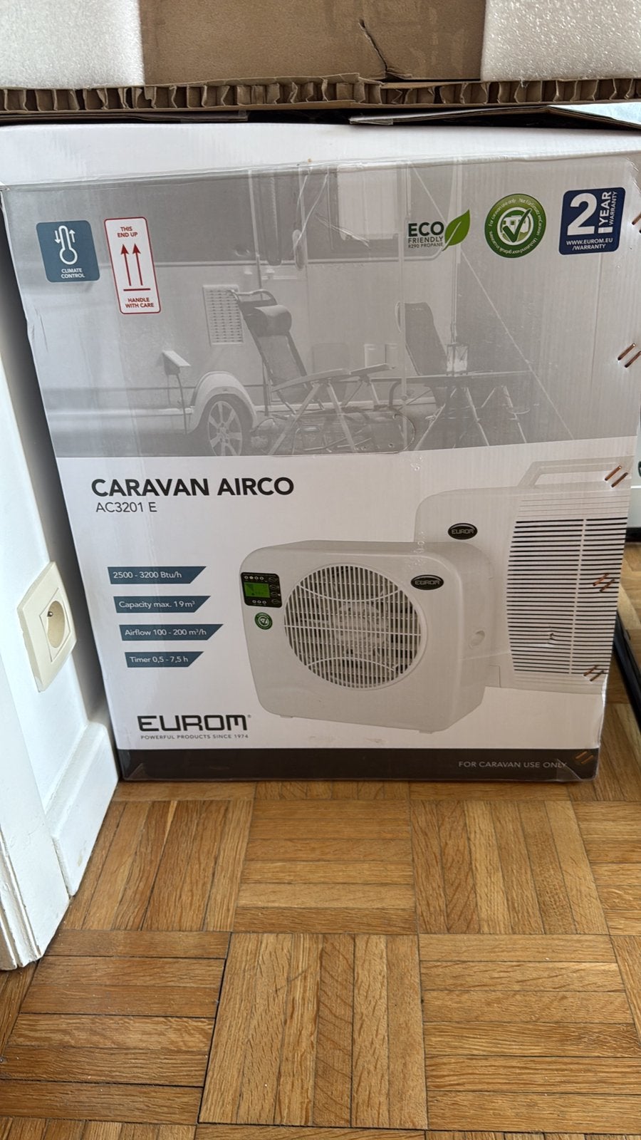 Climatiseur de caravane Eurom AC3201E – Neuf, Electroménager, Climatiseurs, Refroidissement et Déshumidification, Moins de 60 m³