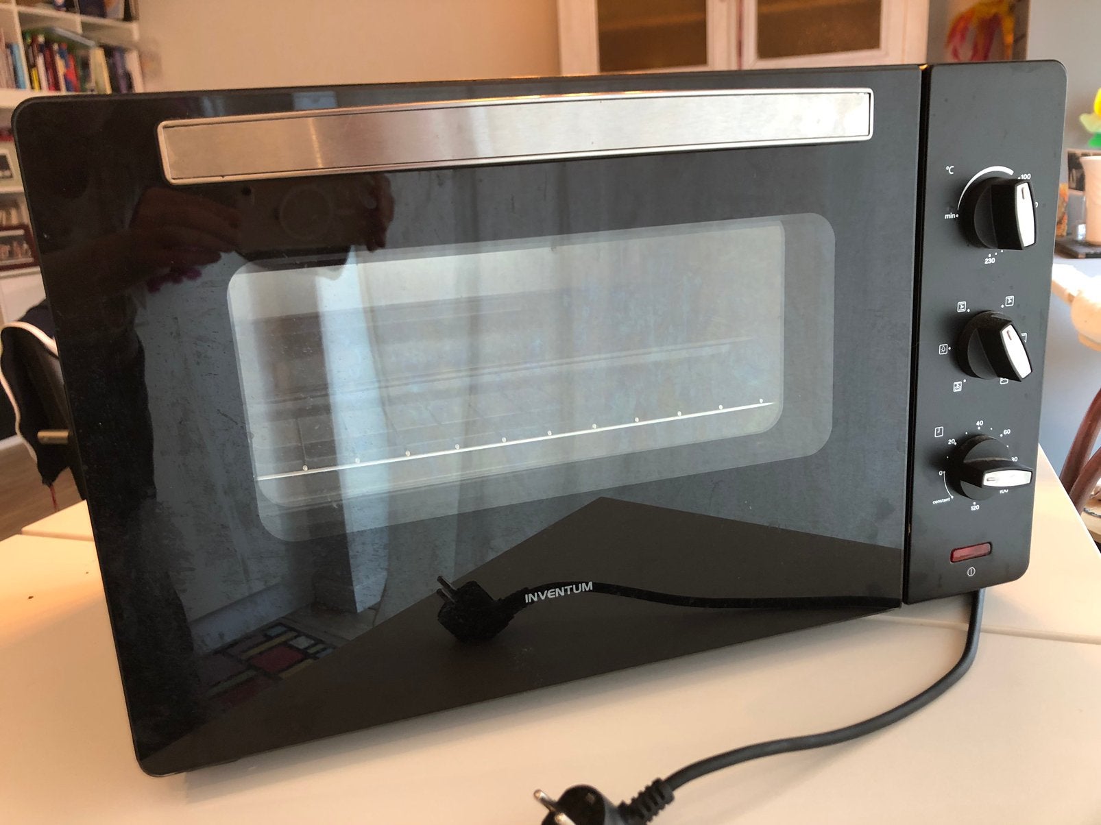 Losstaande zwarte oven INVENTUM, 57cm x 43cm x 36cm hoog, Ophalen, Minder dan 45 cm, Hete lucht, Inventum