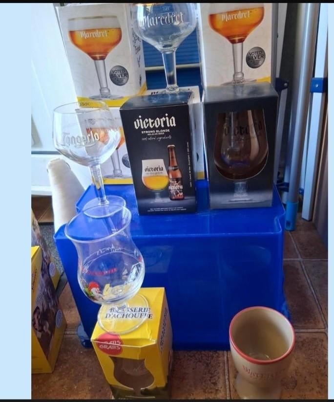 Bierglazen zie foto's NIEUW 1 euro per glas, Ophalen