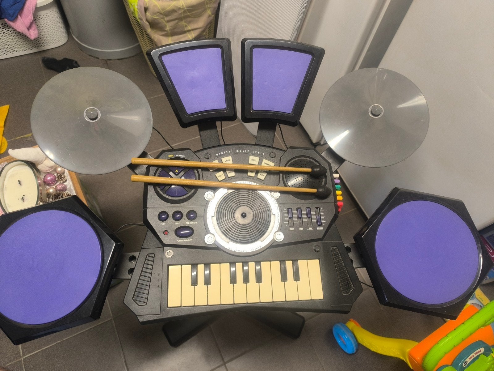 speelgoed Piano met trommel, Kinderen en Baby's, Ophalen, Gebruikt, Elektronica, Met geluid