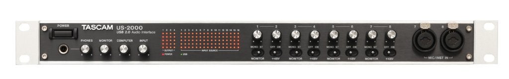 Opnameset TASCAM US2000 + Tascam MA8 + Millenium MS8, 16 Kan, Audio, Tv en Foto, Professionele apparaten, Ophalen, Gebruikt, Audio