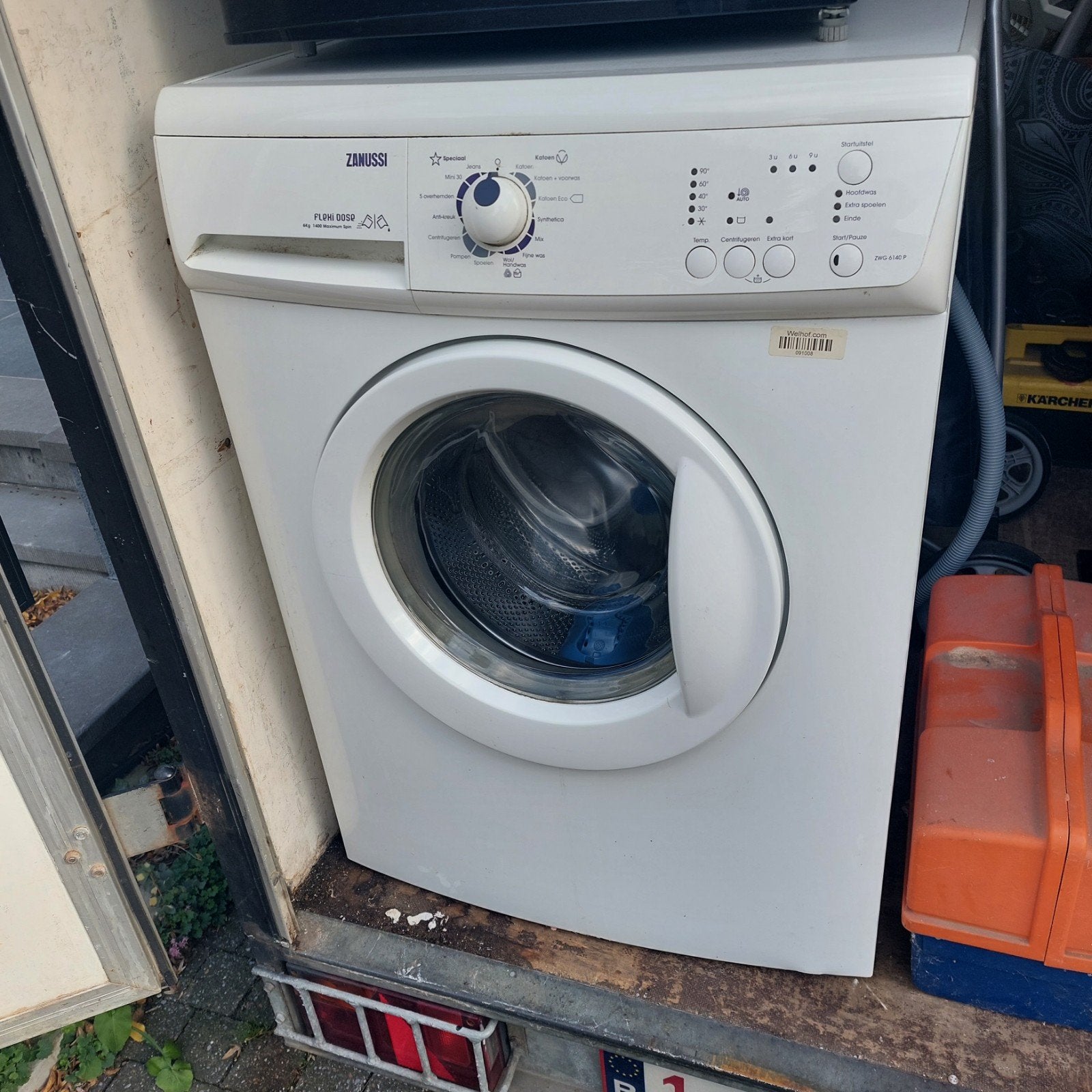 wasmachine zanussi 6kg, Ophalen