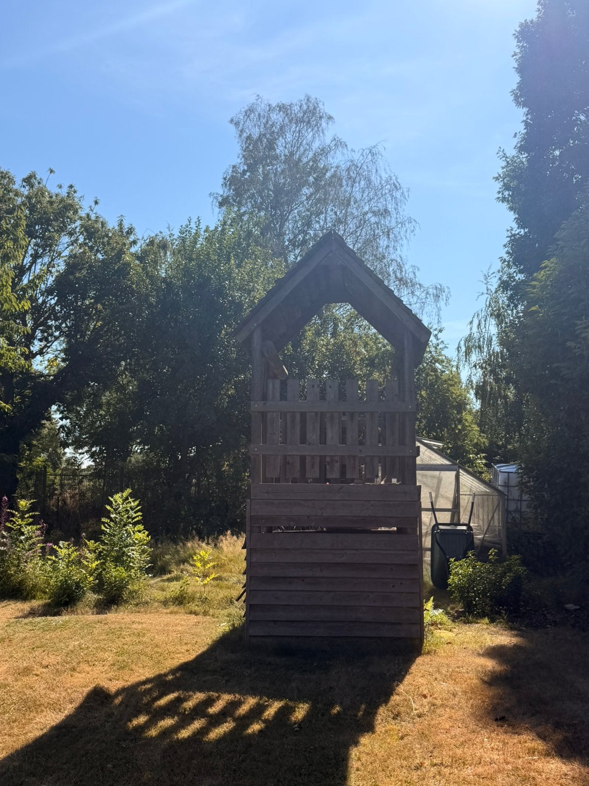 Houten speelhut op hoogte, Enlèvement, Utilisé, Bois