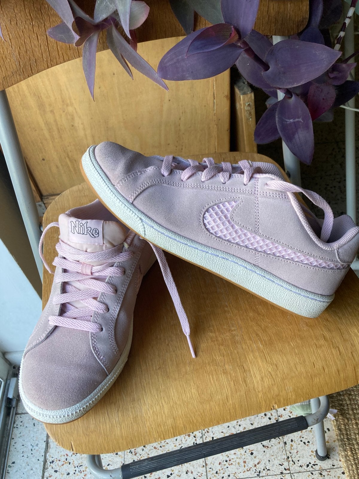 Baskets femme Nike 40 NCuir Nubuck Rose/Lilas clair, Rose, Sneakers et Baskets, Enlèvement, Porté