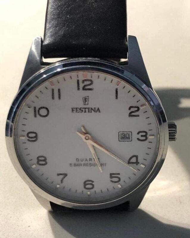 Festina F20512 Classics, Ophalen, Staal, Polshorloge, Met bandje