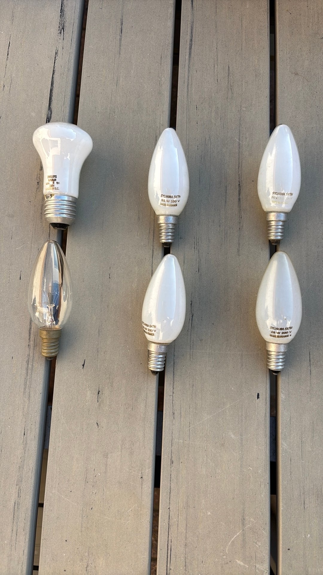 Set van 6 gloeilampen, Philips, Gebruikt, Gloeilamp, E14 (klein)