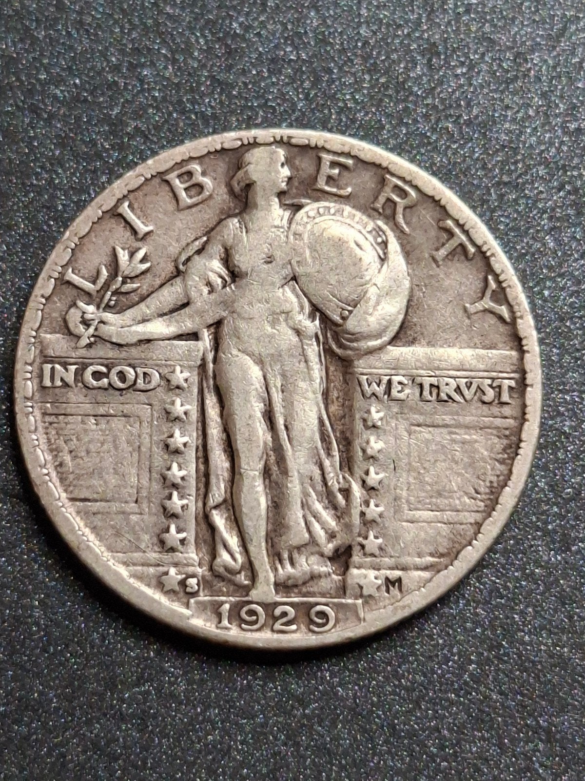zilveren quarter dollar 1929 S usa, Postzegels en Munten, Ophalen of Verzenden