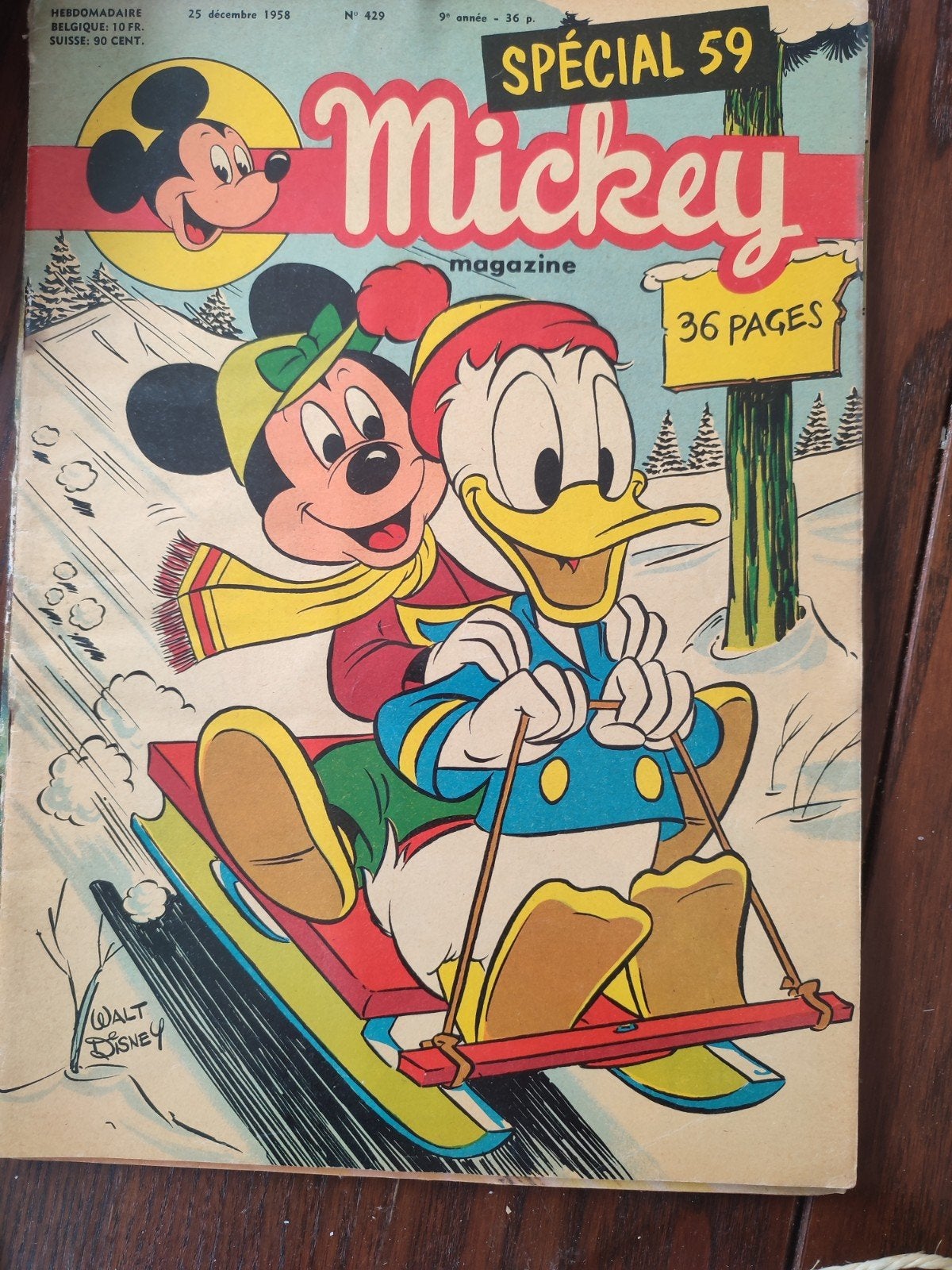 Mickey's Diary 1958, volledig jaar, Verzamelen, Ophalen of Verzenden, Mickey Mouse, Gebruikt, Papier, Kaart of Schrift