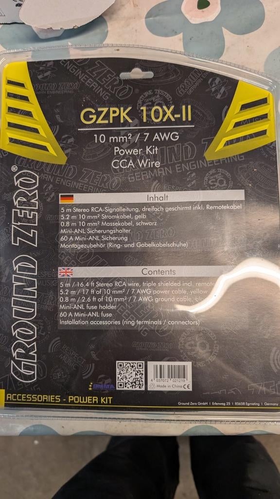 Powerkit voor versterker 10mm2, Enlèvement ou Envoi