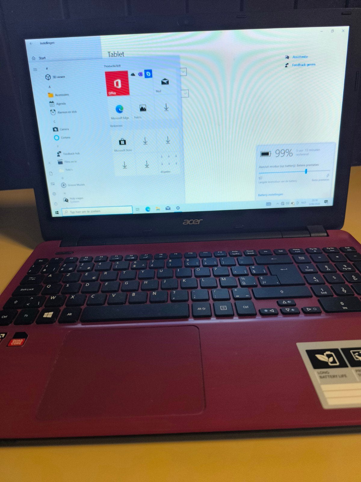 Laptop werkt goed, Computers en Software, Windows Laptops, Ophalen