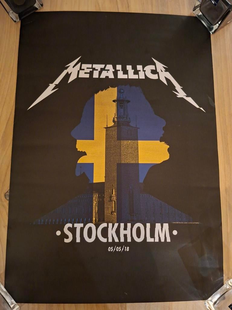 Metallica Poster Stockholm 05/05/2018, Ophalen of Verzenden