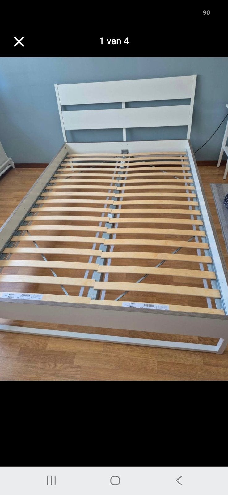 bedden 140×200 lattenbodem en matras of zonder matras, Ophalen of Verzenden, Wit, 200 cm