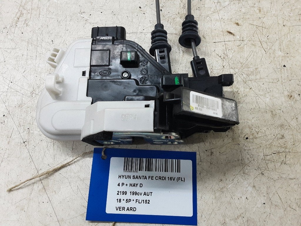 SERRURE DE PORTE ARRIÈRE DROITE Hyundai Santa Fe III (DM), Utilisé, Arrière, Hyundai