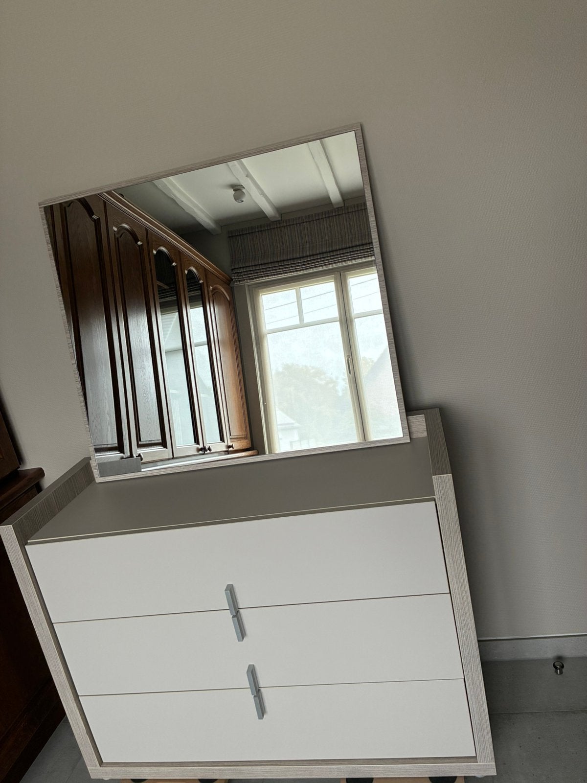 Commode met spiegel, 3 ou 4 tiroirs, 25 à 50 cm, Comme neuf, 100 à 150 cm