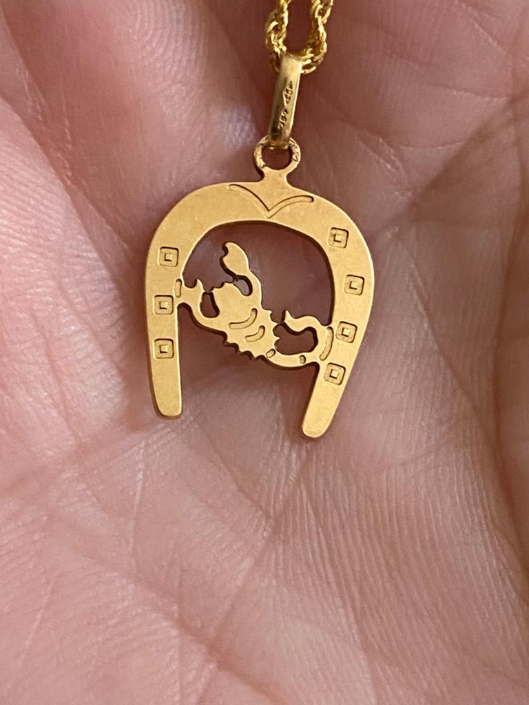Pendentif fer a cheval en or 18k, Bijoux, Sacs & Beauté, Pendentifs, Or, Enlèvement, Utilisé, Autres représentations