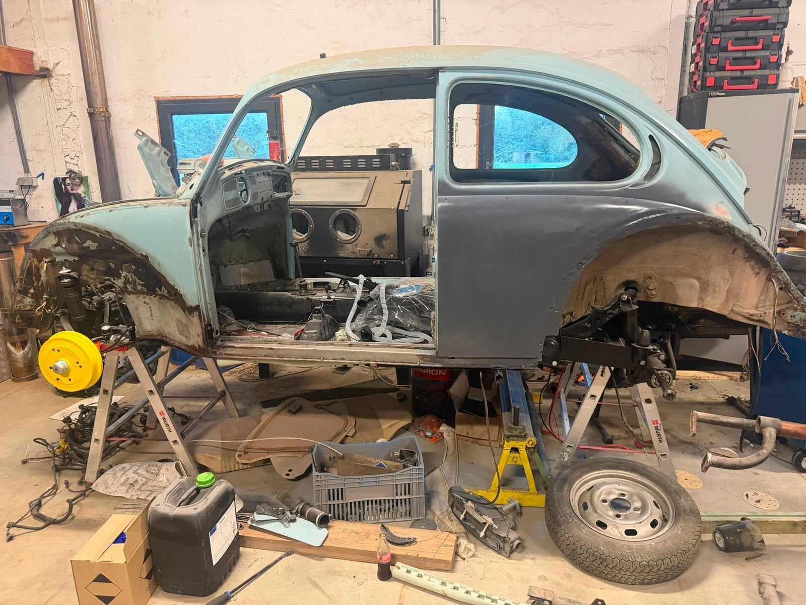 Volkswagen kever, Auto's, Beetle (Kever), Blauw, Handgeschakeld, Particulier