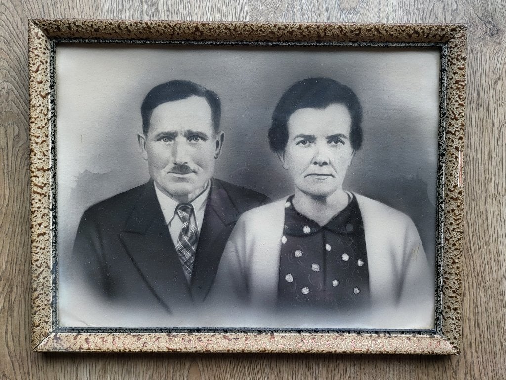 Oude foto van koppel, Photo, Enlèvement, Utilisé, 1940 à 1960