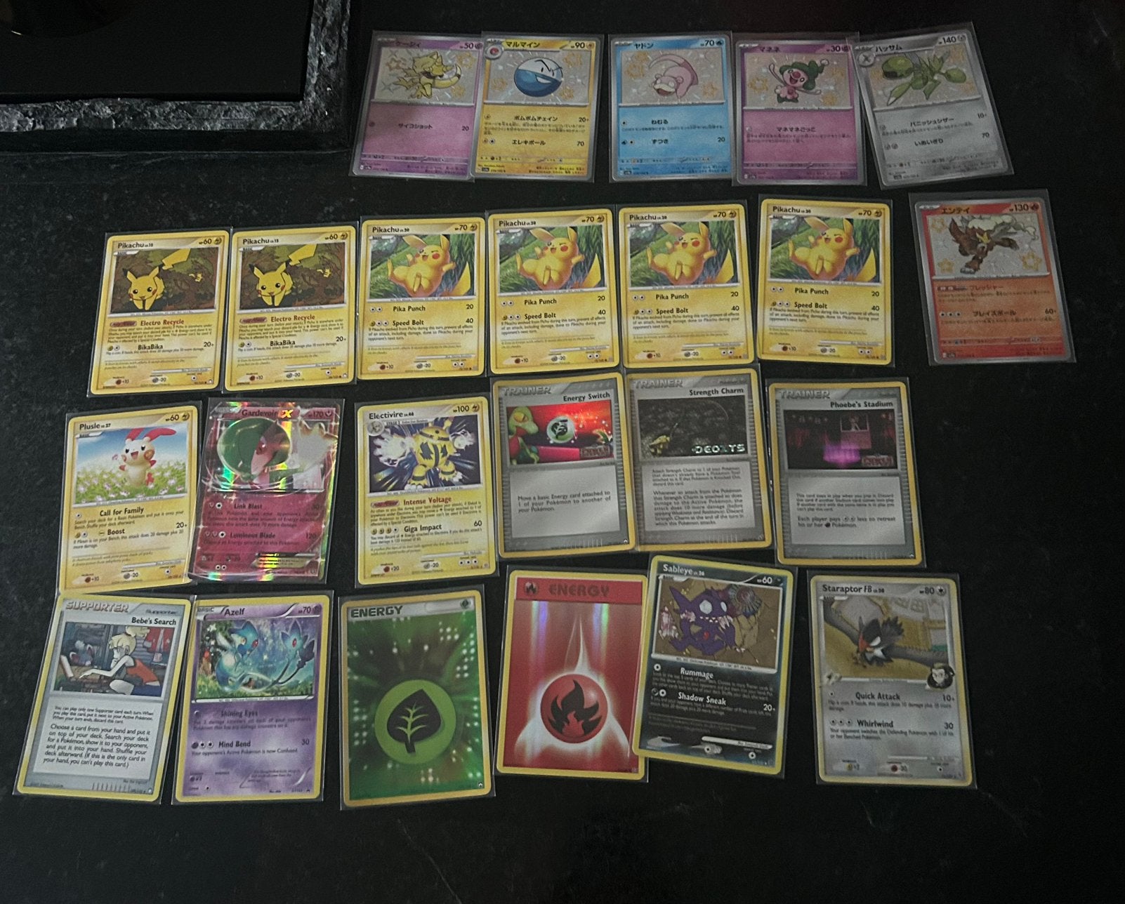 Pokemon oude verzameling holo reverse holo swirl stamped, Ophalen, Zo goed als nieuw, Meerdere kaarten, Foil