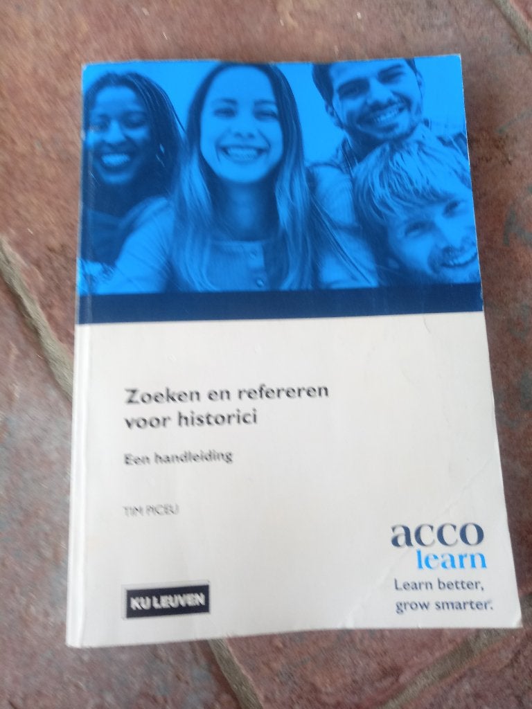 Zoeken en refereren voor historici Een handleiding, Neuf, Acco, Enseignement supérieur, Alpha