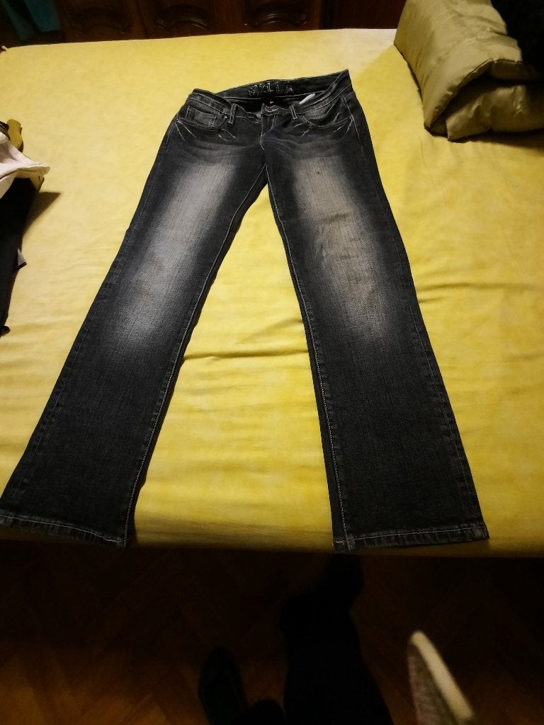 dames jeans nieuwe mooie zwarte jeans broek lage taille m40, Kleding | Dames, Ophalen of Verzenden, Nieuw, Maat 38/40 (M)