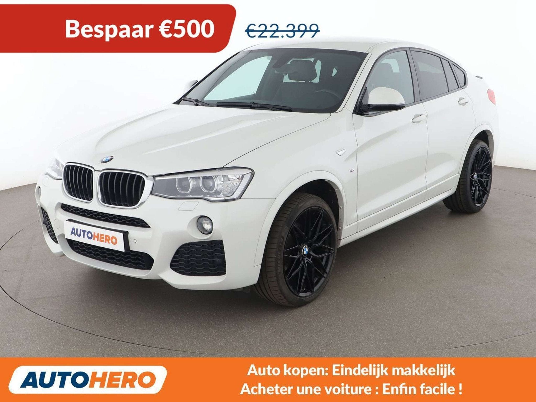 BMW X4 xDrive 20d Sport (bj 2016, automaat), Auto's, Automaat, Wit, Leder, 140 kW