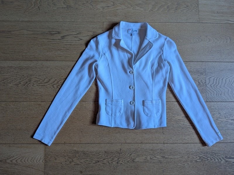 Terre Bleue - blazer blanc cintré - taille 152 (12 ans), Enlèvement, Comme neuf
