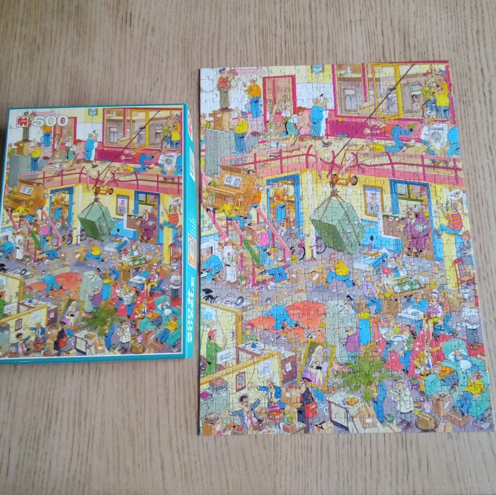 Toffe Jan van Haasteren puzzel 500 stuks Verhuiskoorts, Hobby en Vrije tijd, Ophalen